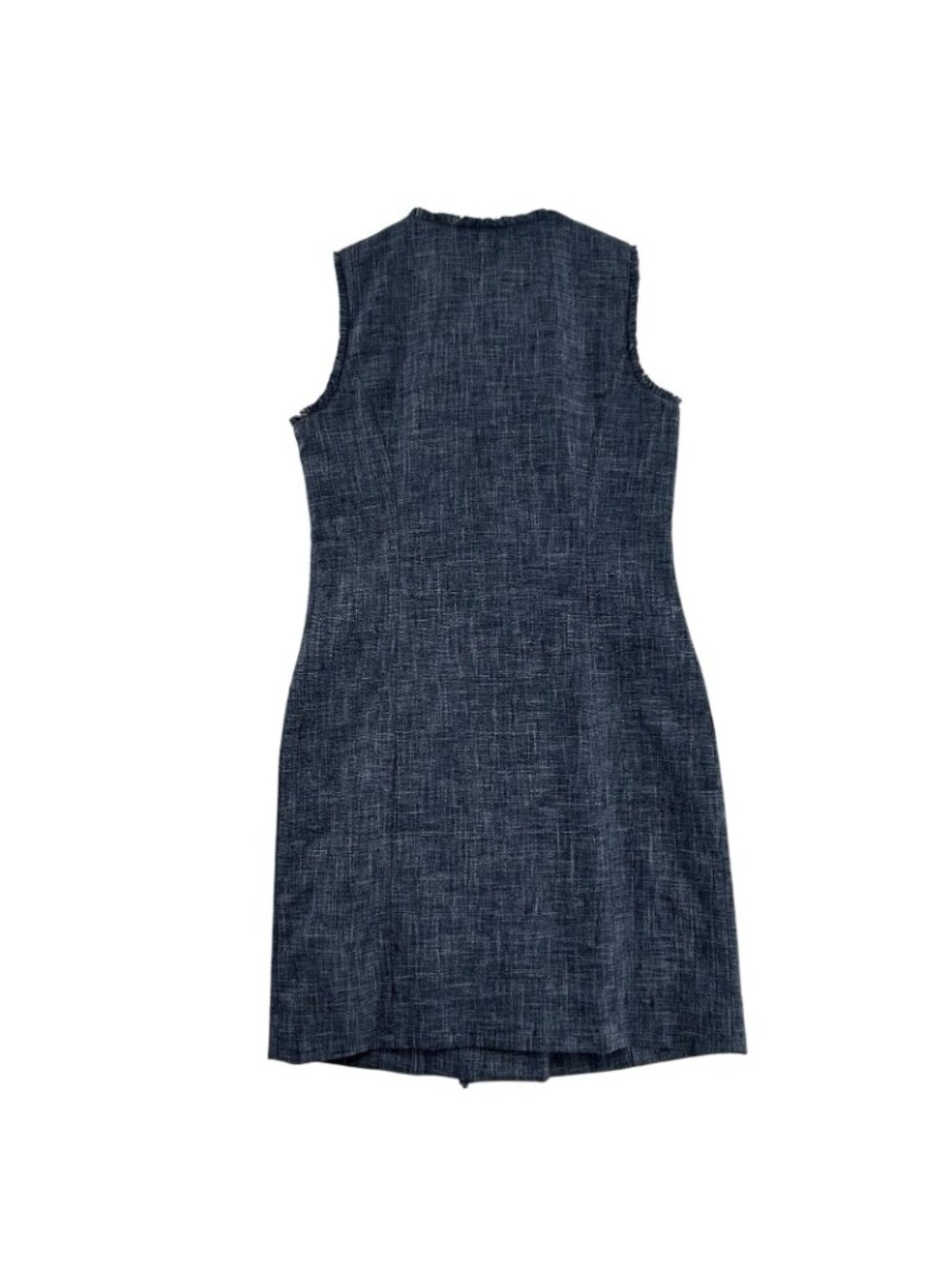 J Mclaughlin Womens Pia Dress Sz 6 Sleeveless Tweed Double Breasted Knee Modest - Picture 4 of 14